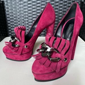 Never worn❗️ Casadei Burgundy Pumps with silver chain - size 6,5